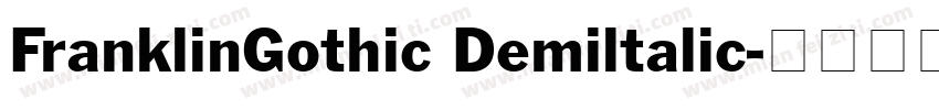 FranklinGothic Demiltalic字体转换